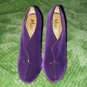 Size 6.5 suede platforms